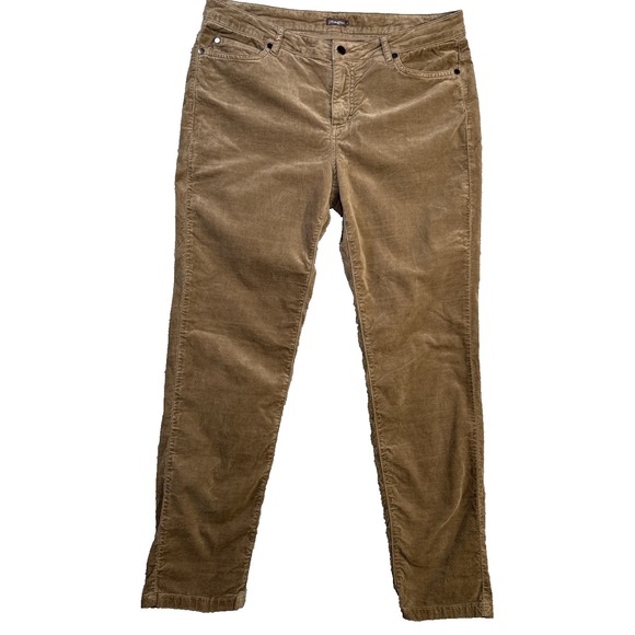 J. McLaughlin Pants - J.McLaughlin Pants Women's 10 Brown Velvet Velour Straight Leg Stretch
